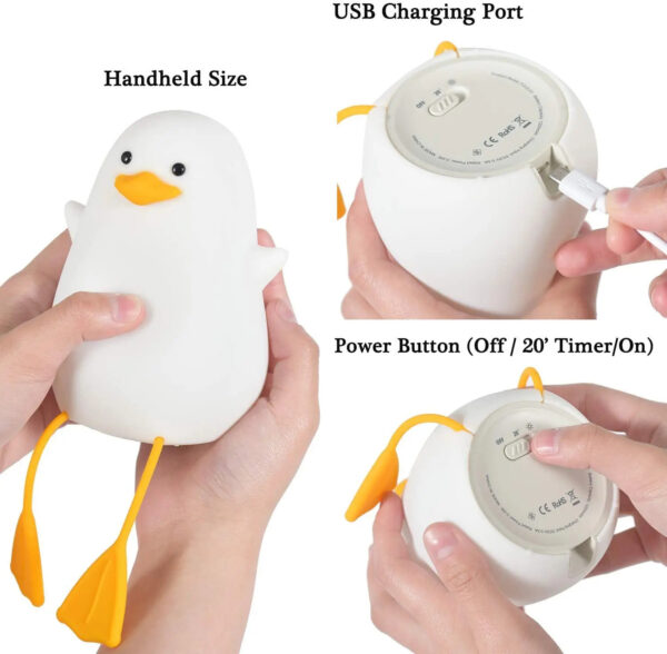 Cute Duck LED Squishy Night Light - Image 4