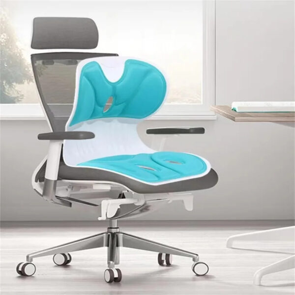 Foldable lumbar support cushion integrated backrest