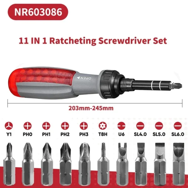 11-in-1 Ratchet Screwdriver Set - Image 3