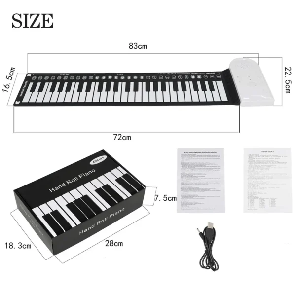 Hand Roll Portable Piano - Image 2