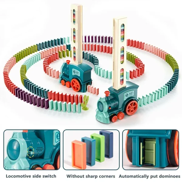 Montessori Automatic Dominos Stacking Toys - Image 2