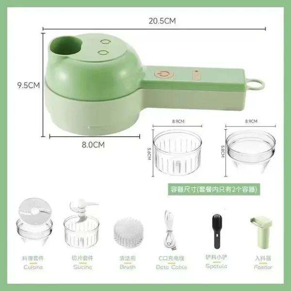 4 In 1 Handheld Electric Vegetable Cutter - Image 6