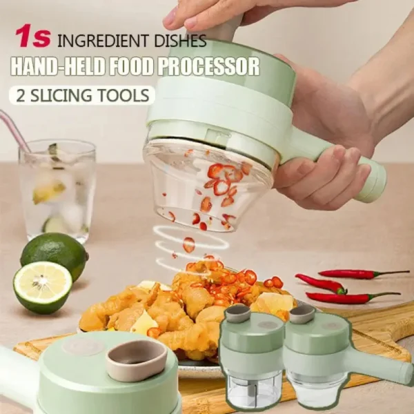 4 In 1 Handheld Electric Vegetable Cutter