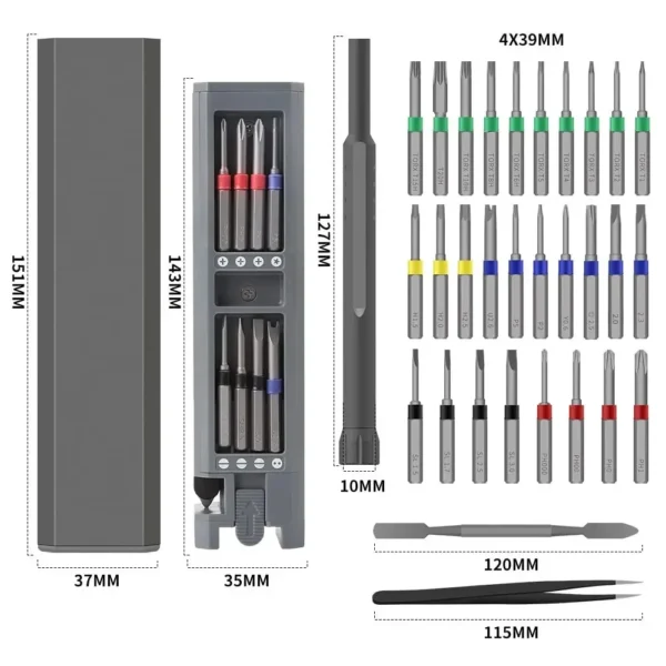 Rechargeable Precision 2 Gears Torque Power Screwdriver Set - Image 3