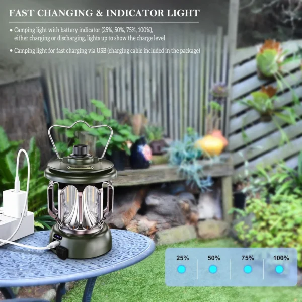 Rechargeable Waterproof Retro Camping Lamp - Image 3