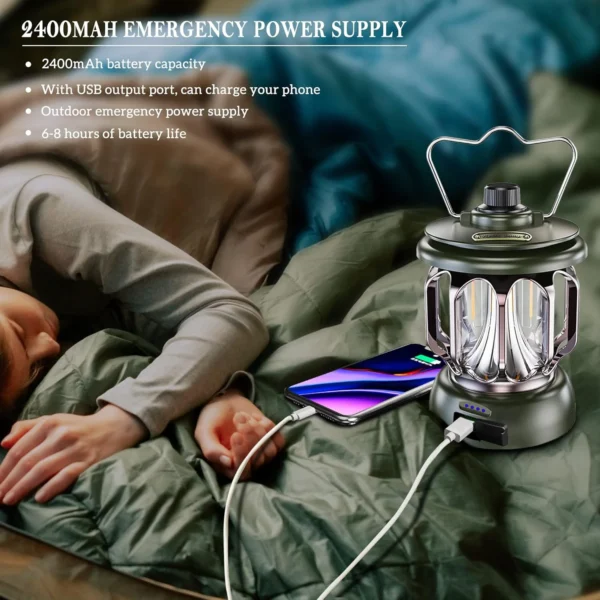 Rechargeable Waterproof Retro Camping Lamp - Image 4