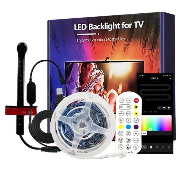 TV Smart Ambience LED Backlight Strip with Light Sensor - Image 3