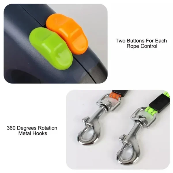 Dual Reflective Retractable 360° Zero Tangle Dog Leash - Image 4