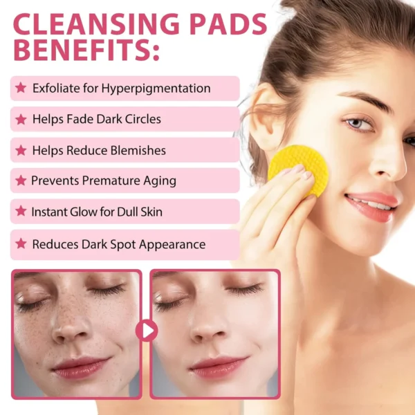 Turmeric Kojic Acid Cleansing Pads - Image 3