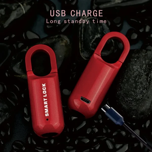 Portable Smart USB Rechargeable Fingerprint Padlock