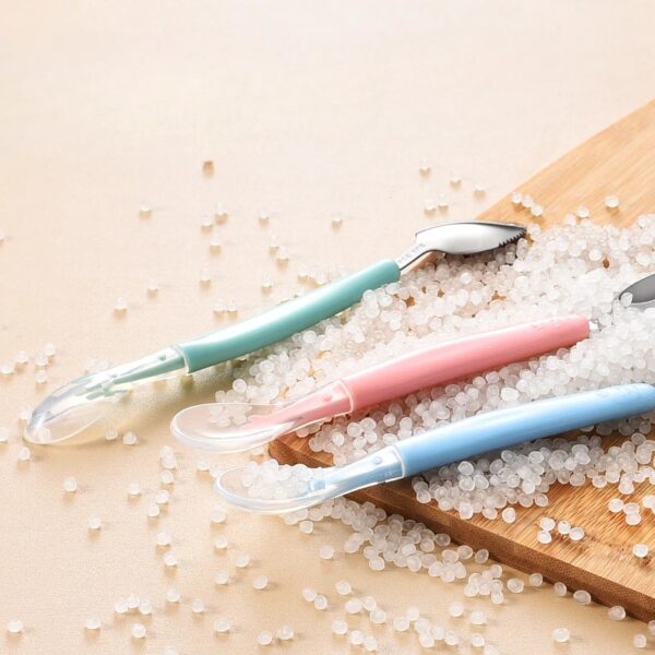 Double Head Baby Silicone Food Spoon - Image 6