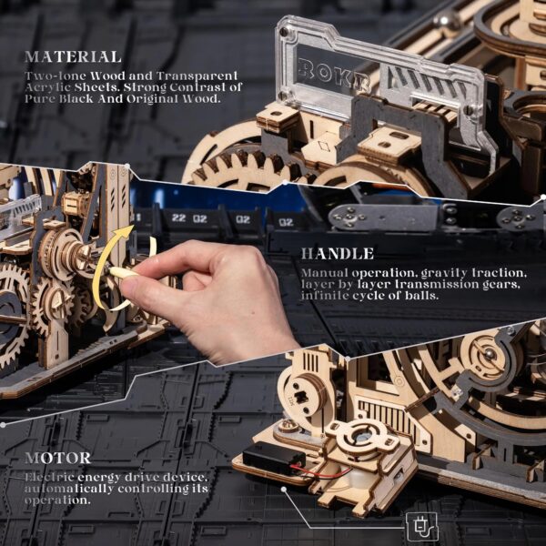 Marble Spaceport Marble Run 3D Wooden Puzzle - Image 5