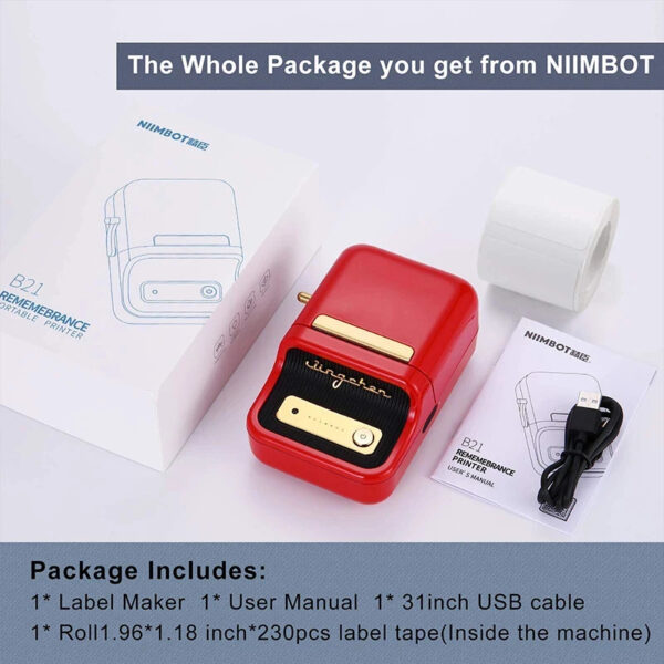 Mini Retro Portable Thermal Label Printer - Image 3