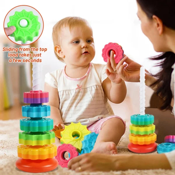 Rainbow Stacking Toys - Image 2