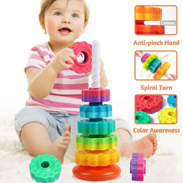 Rainbow Stacking Toys - Image 4