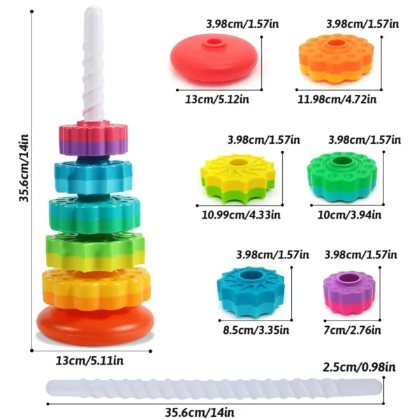 Rainbow Stacking Toys - Image 5